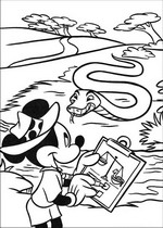 coloring page Mickey on safari